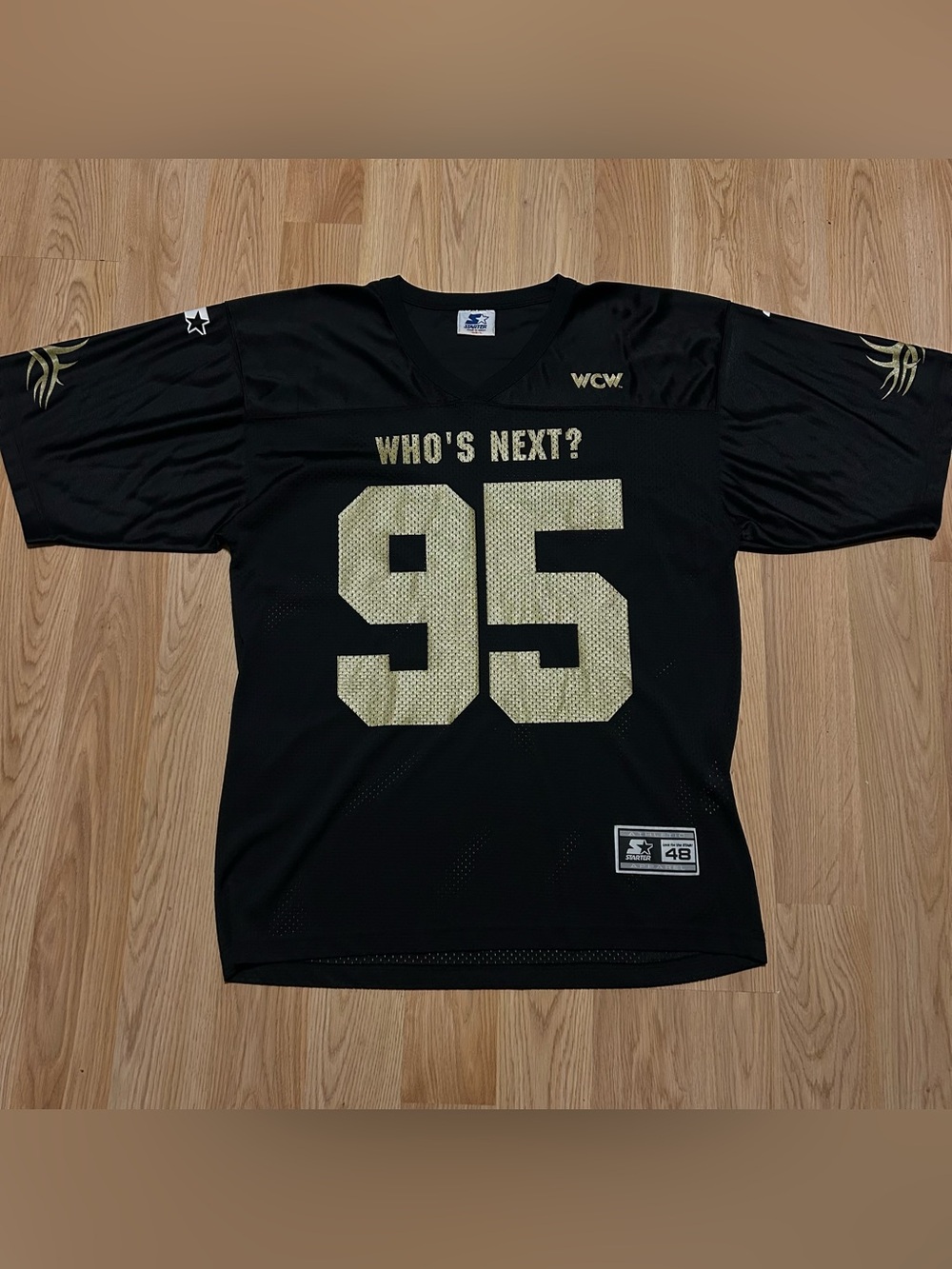 VTG Starter Goldberg WHO'S NEXT FOOTBALL JERSEY SZ 48 L WWF/WCW/WWE RARE ELITE